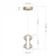 Светильник подвесной ST-Luce золото/коньячный LED 1*6W 3000K SPINE
