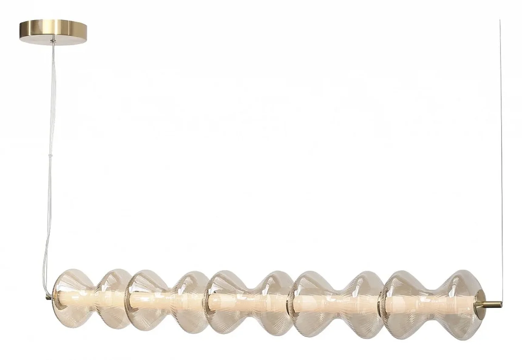 Светильник подвесной ST-Luce золото/коньячный LED 1*28W 3000K SPINE