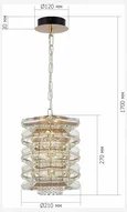 Светильник подвесной ST-Luce медь/прозрачный E14 1*40W STROZZI