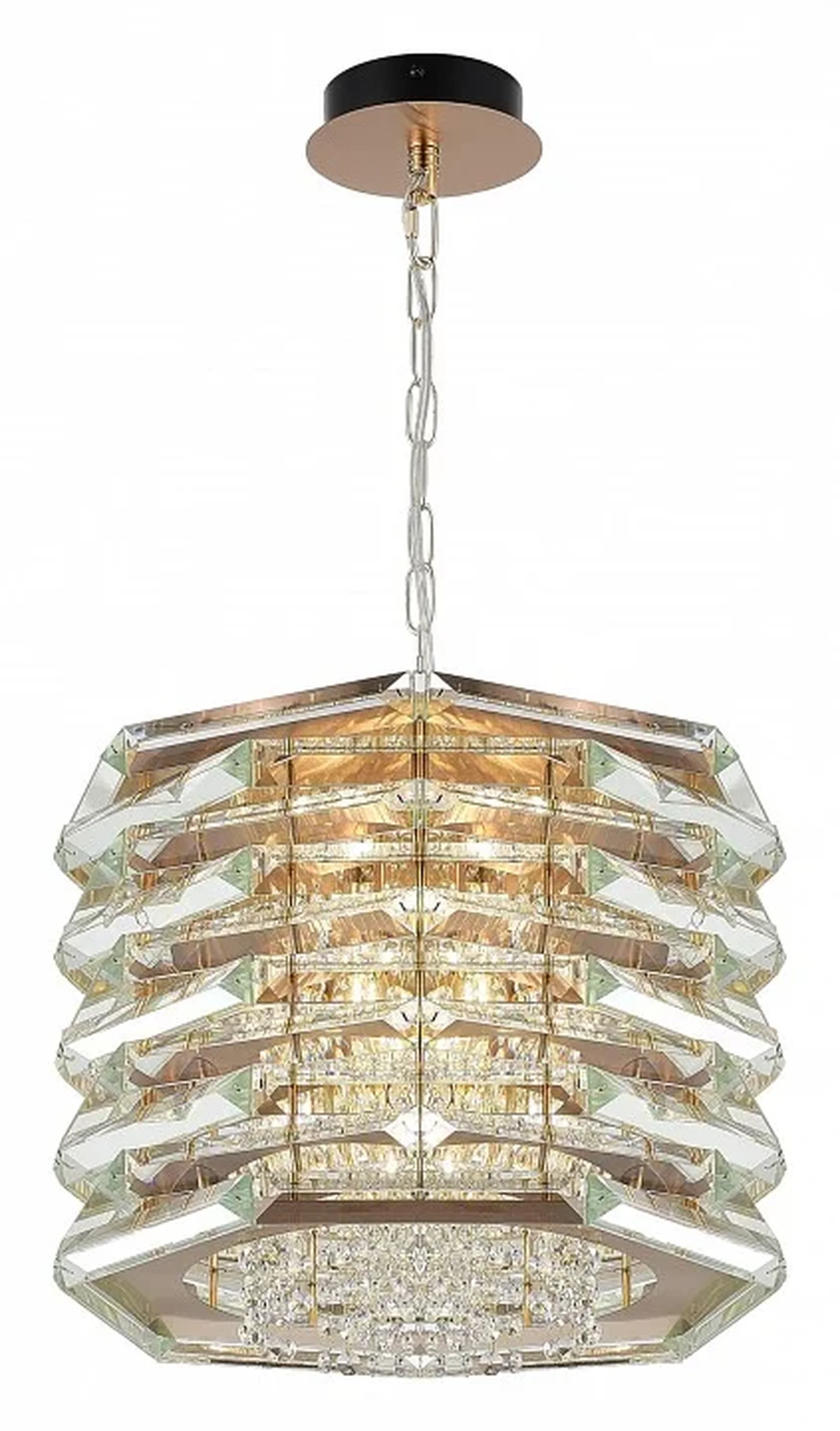 Светильник подвесной ST-Luce медь/прозрачный E14 8*40W STROZZI
