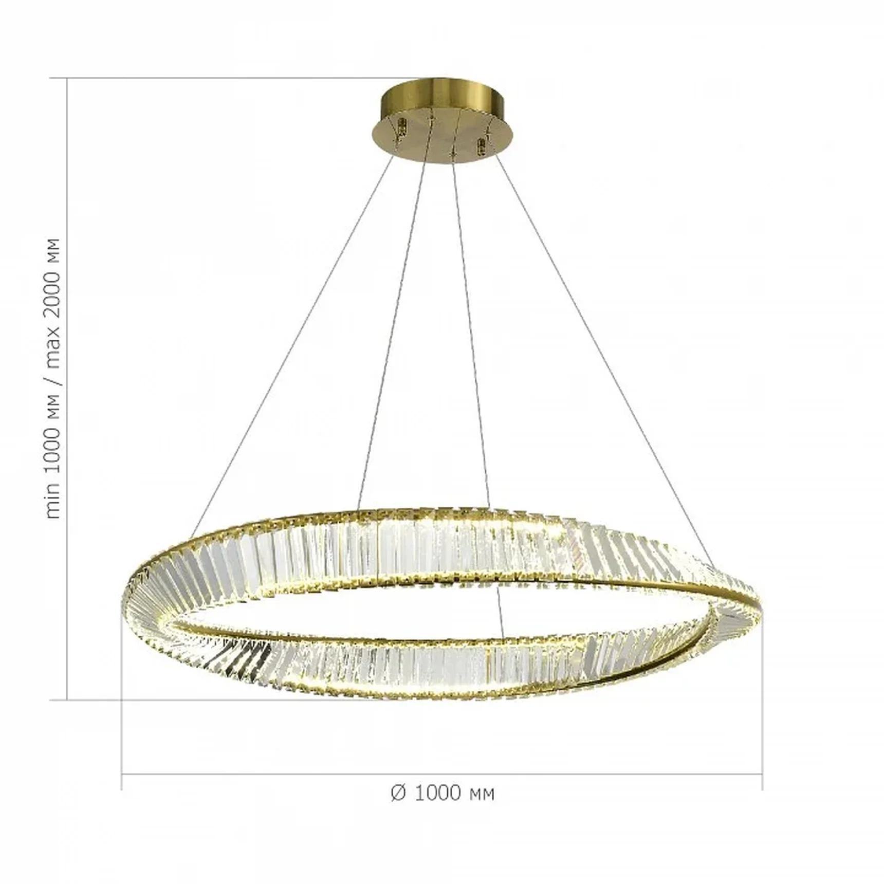 Светильник подвесной ST-Luce Латунь/Прозрачный LED 1*58W 4000K