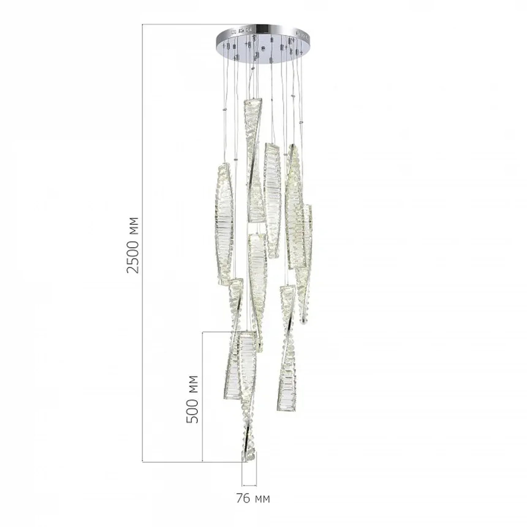 Светильник подвесной ST-Luce Хром/Прозрачный LED 1*99W 3000K