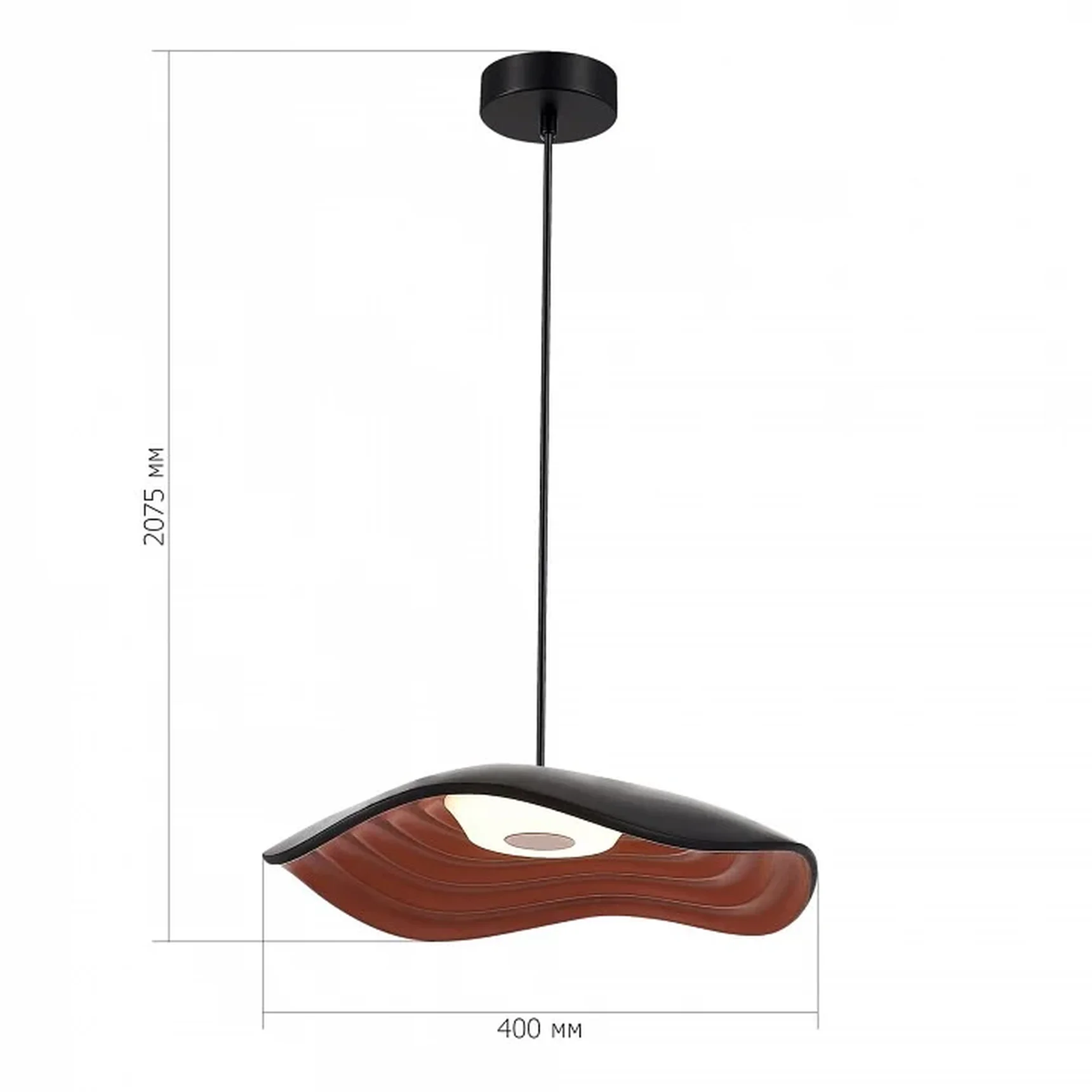 Светильник подвесной ST-Luce Черный/Черный, Оранжевый LED 1*12W 3000K
