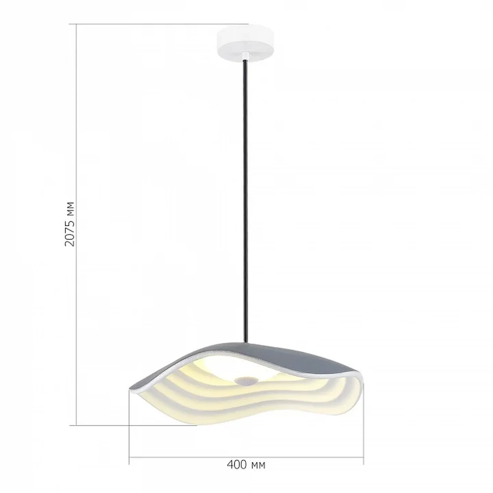 Светильник подвесной ST-Luce Серый/Серый, Белый LED 1*12W 3000K