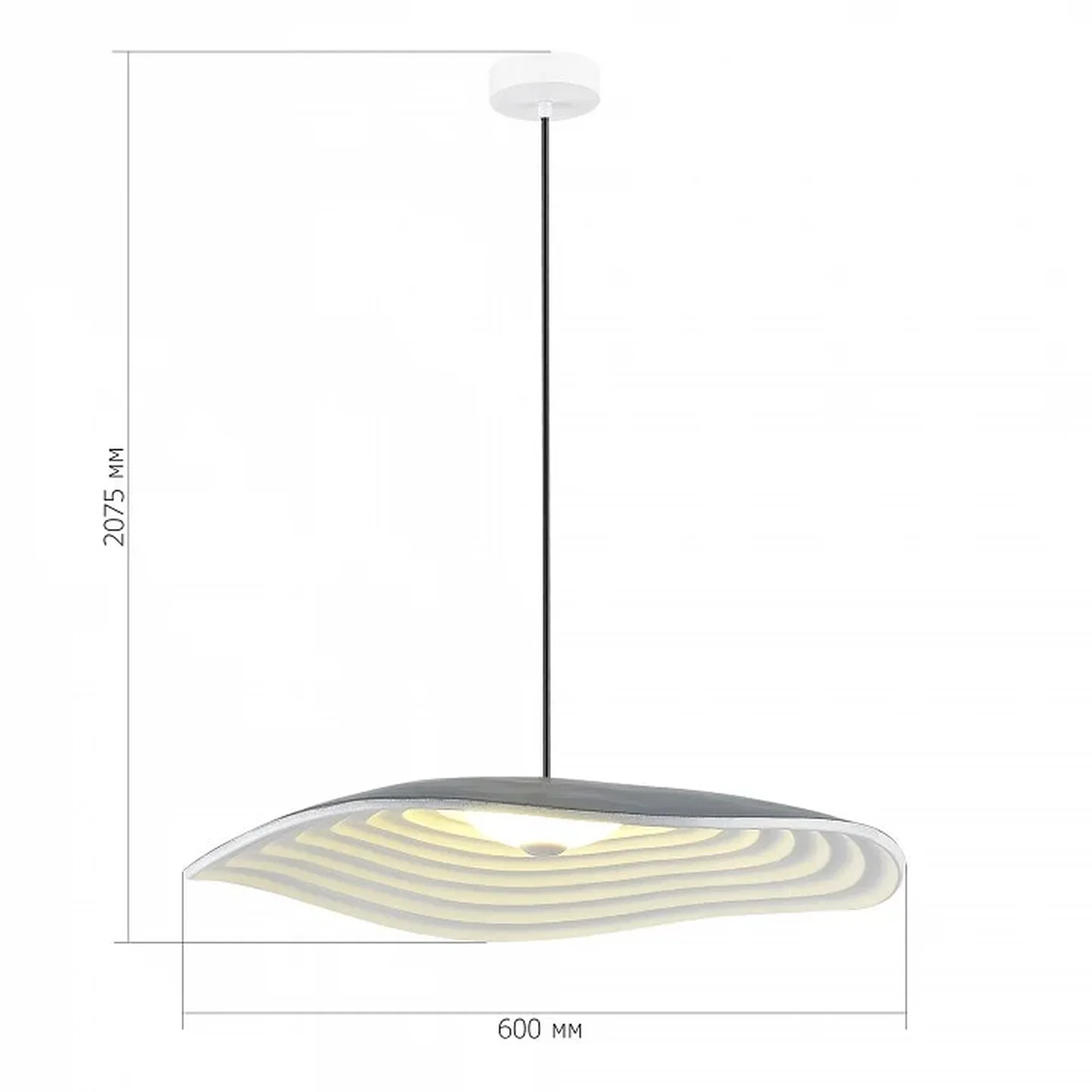 Светильник подвесной ST-Luce Серый/Серый, Белый LED 1*12W 3000K