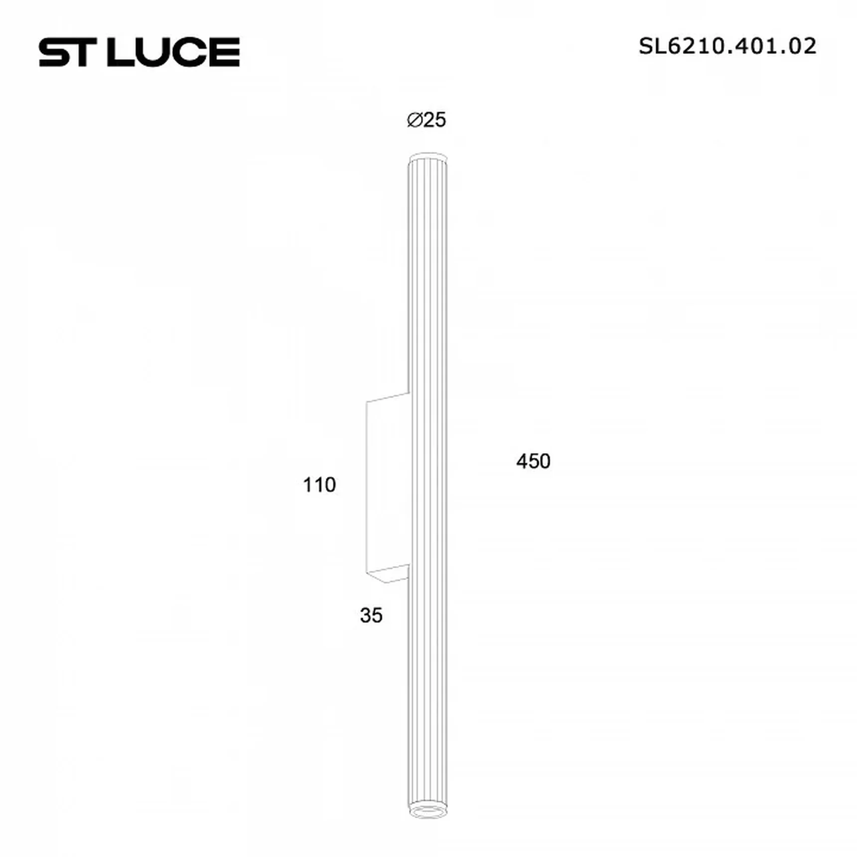Светильник настенный ST-Luce Черный/Черный, Золотистый LED 2*2,5W 3000K LILT