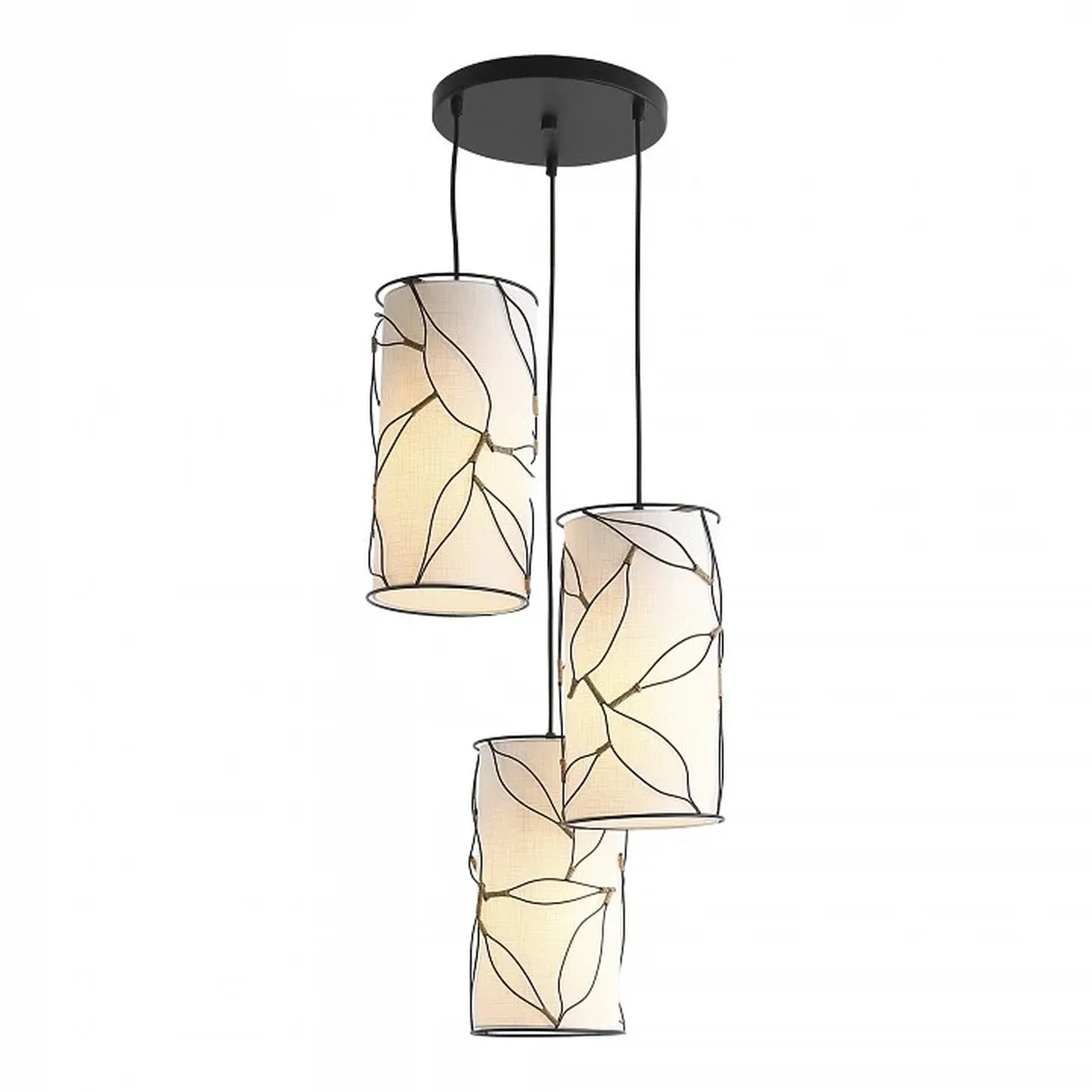 Светильник подвесной ST-Luce Черный/Бежевый E27 3*60W