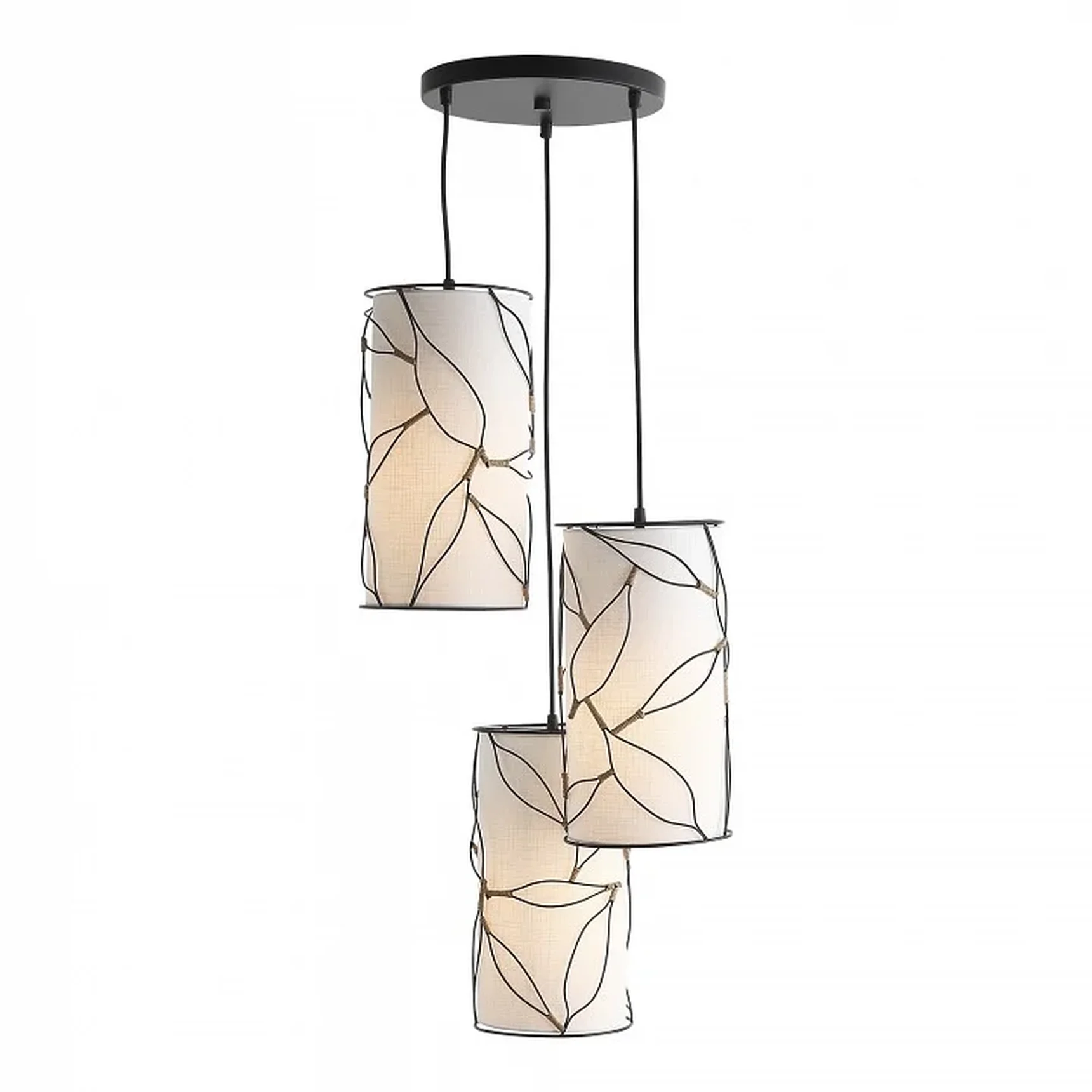 Светильник подвесной ST-Luce Черный/Бежевый E27 3*60W