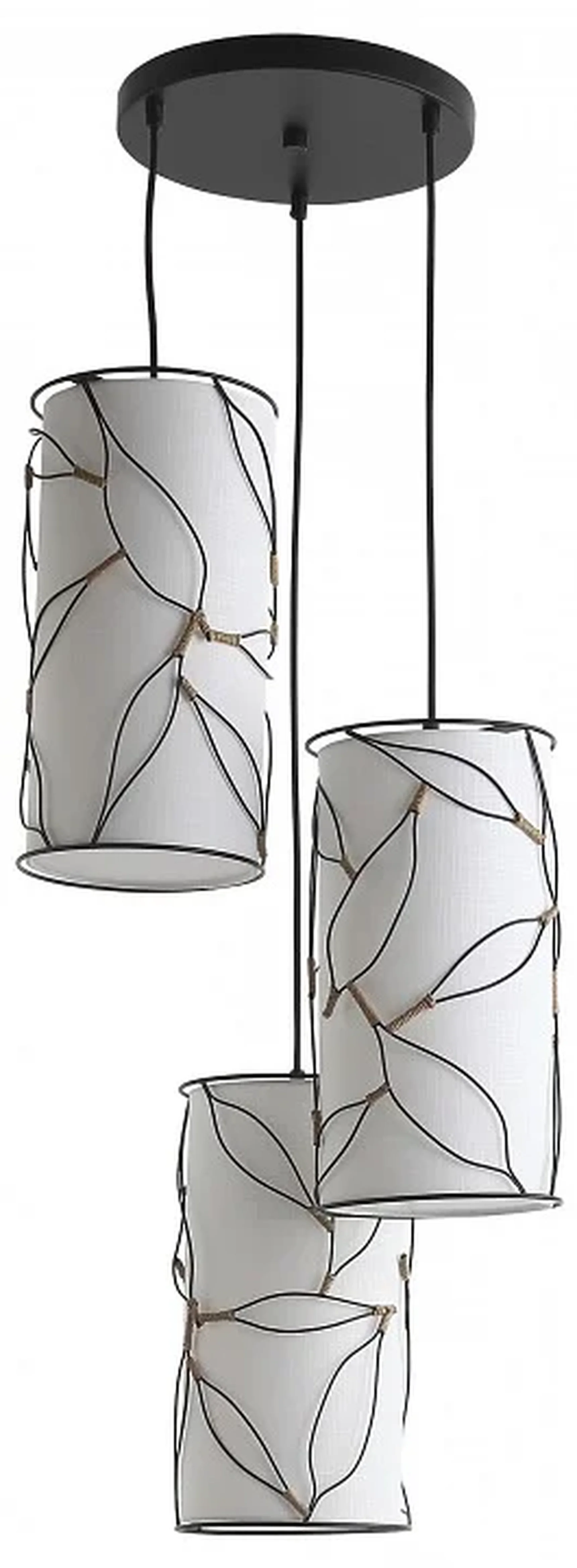 Светильник подвесной ST-Luce Черный/Бежевый E27 3*60W