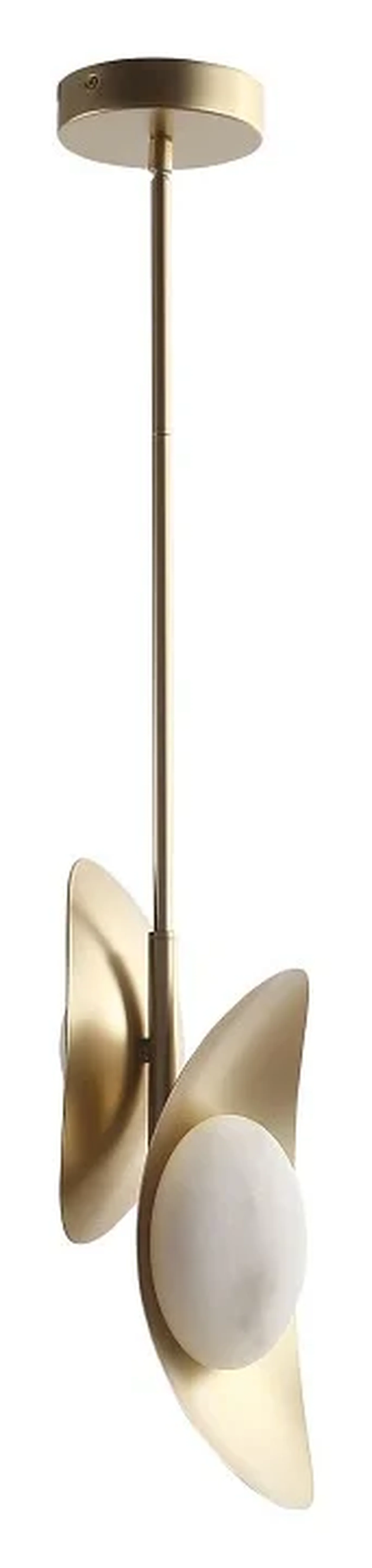 Светильник подвесной ST-Luce Золотистый/Бежевый Алебастр LED 2*7W 3000K