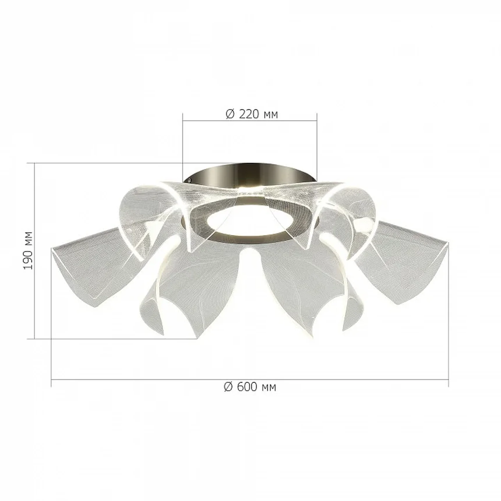 Светильник потолочный ST-Luce Никель/Прозрачный LED 1*20W 4000K
