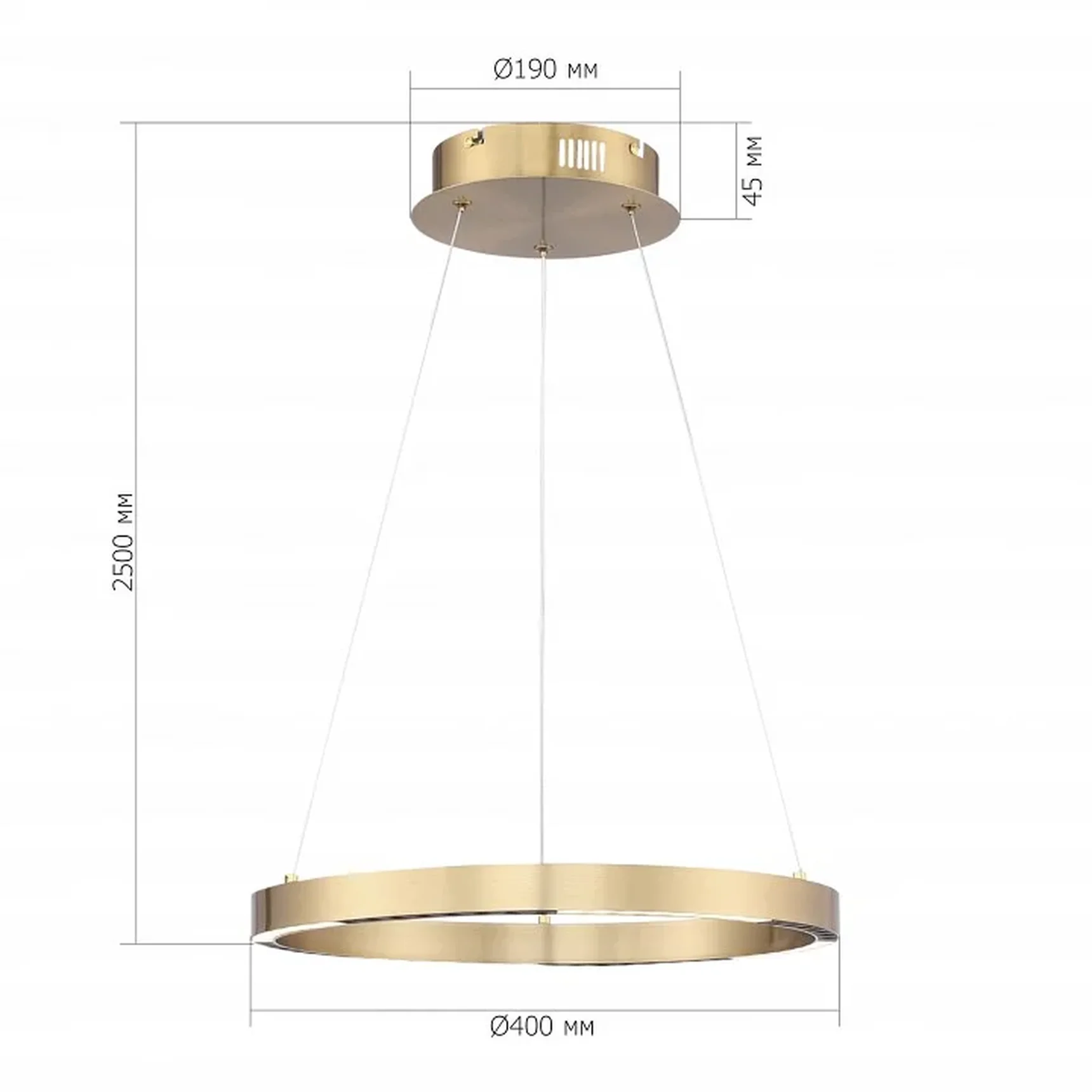 Светильник подвесной ST-Luce латунь/латунь LED 1*25W 4000K