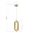 Светильник подвесной ST-Luce Золотистый/Золотистый, Прозрачный LED 1*9W 3000K