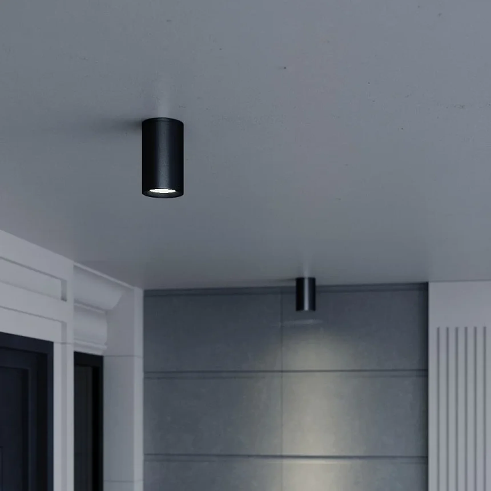 Светильник уличный потолочный ST-Luce серый/белый GU10 1*50W