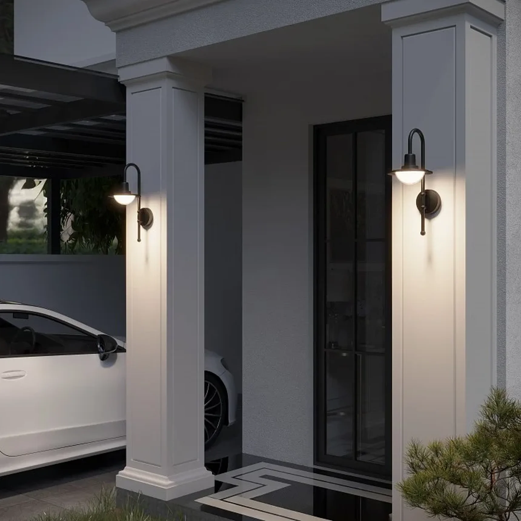 Светильник уличный настенный ST-Luce черный/Прозрачный LED 1*10W 4000K