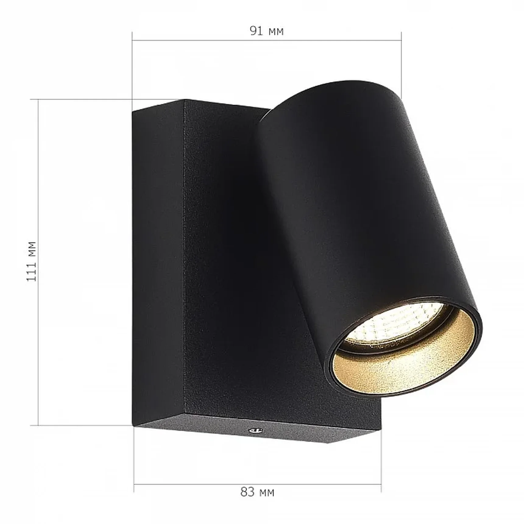 Светильник уличный настенный ST-Luce черный/белый LED 1*9W 3000K
