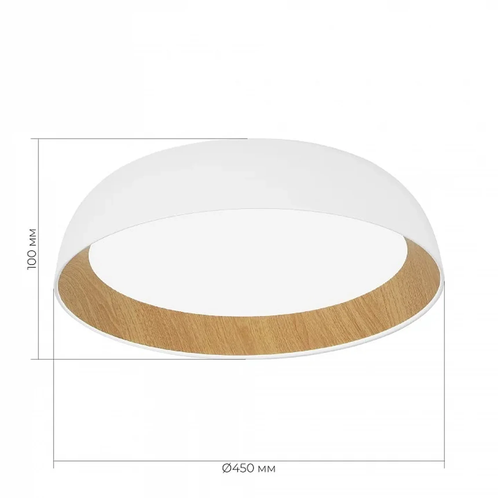 SLE1812-502-01 Светильник потолочный Белый, Древесный/белая LED 1*36W 4000K MUSE