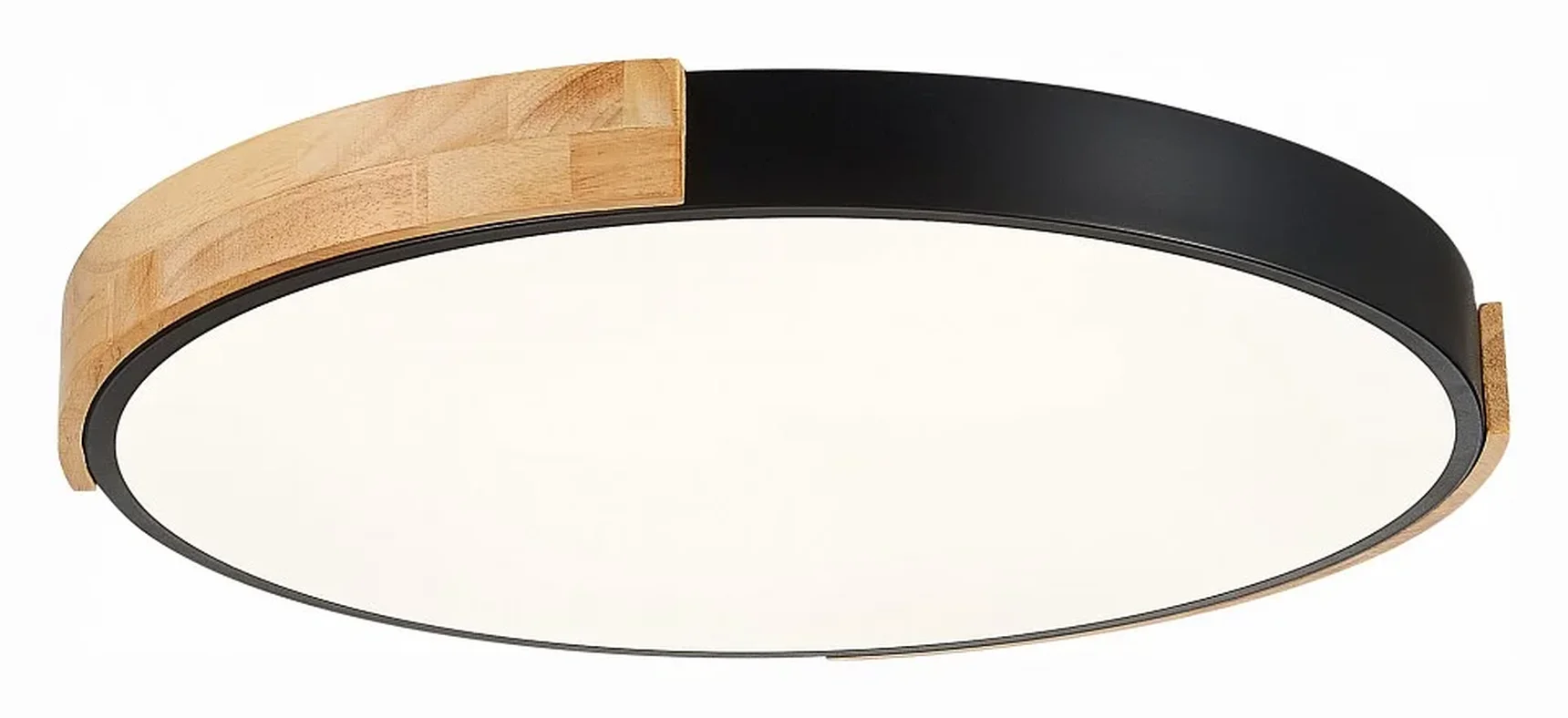 Светильник потолочный Черный, Светлое дерево/Белый LED 1*40W 3000K/4000K/6000K DELIA