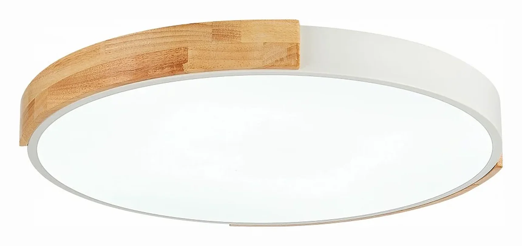 Светильник потолочный Белый, Светлое дерево/Белый LED 1*40W 3000K/4000K/6000K DELIA