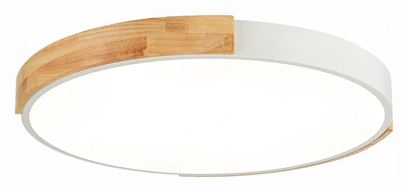 Светильник потолочный Белый, Светлое дерево/Белый LED 1*40W 3000K/4000K/6000K DELIA