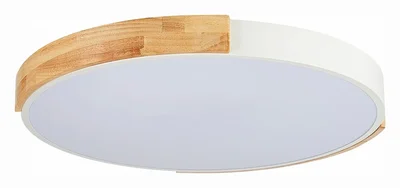 Светильник потолочный Белый, Светлое дерево/Белый LED 1*40W 3000K/4000K/6000K DELIA