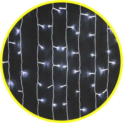 Светодиодная гирлянда NGF-C01-357CW-8-2x1.5m-230-TR-IP44