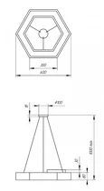 SPO-123-W-40K-045 Светильник светодиодный Geometria ЭРА Hexagon SPO-123-W-40K-045 45Вт 4000K 2500Лм IP40 600*600*80 белый подвесной