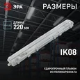 Светильник ЭРА SPP-102-0-002-120 под 2 светодиодные лампы T8 G13 2x1200