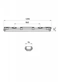 Светильник ЭРА SPP-102-0-002-120 под 2 светодиодные лампы T8 G13 2x1200