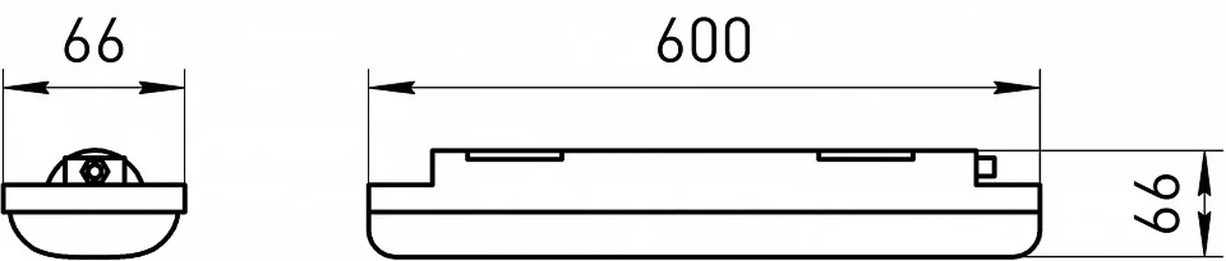 Линейный светодиодный светильник ЭРА SPP-211-0-40K-036 36Вт 4000К 3420лм IP65 600 матовый