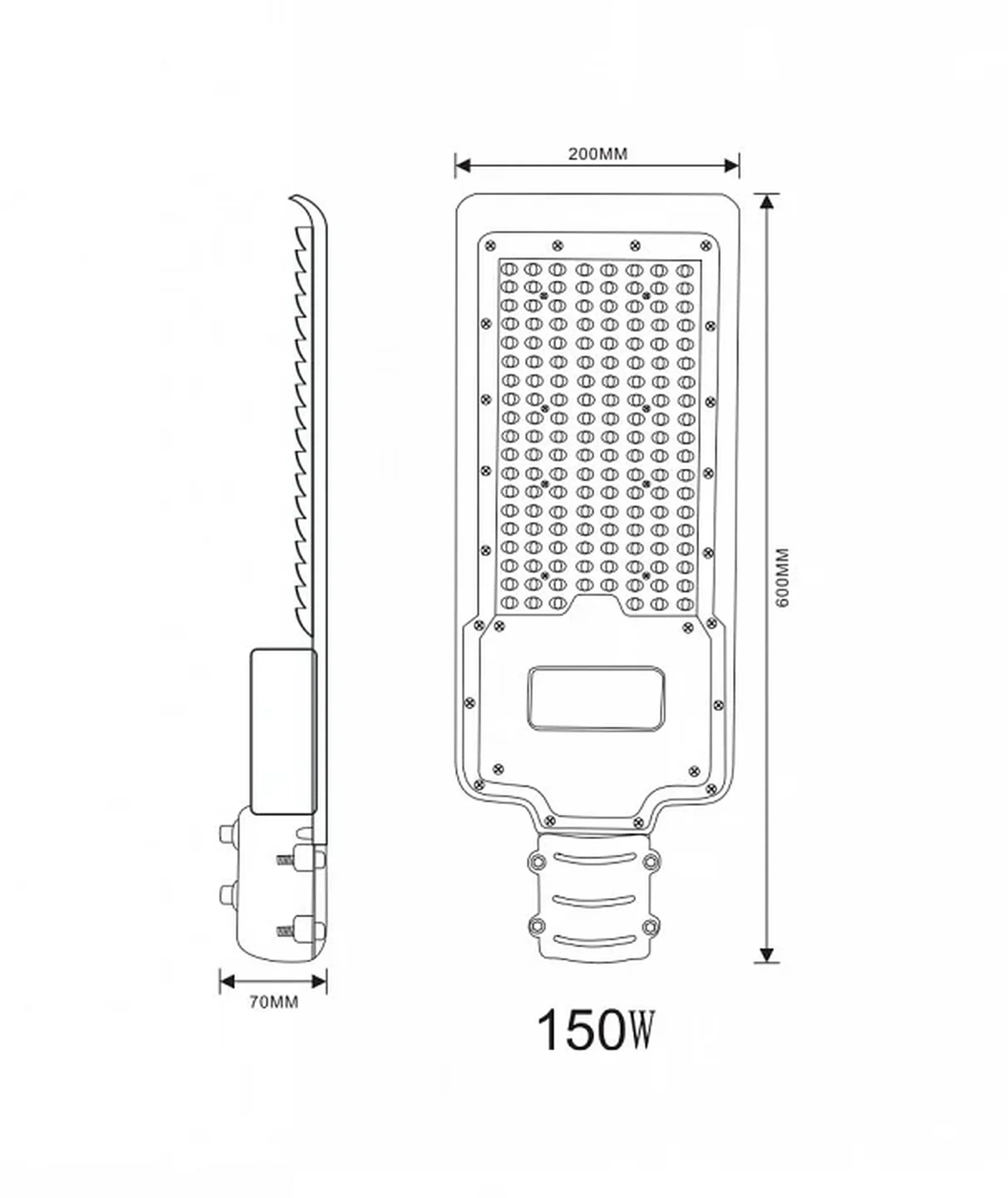 Уличный светильник ЭРА SPP-502-0-50K-200 200Вт 5000К 20000Лм IP65 КСС Ш-с IC-SMD 48-60мм полный раструб
