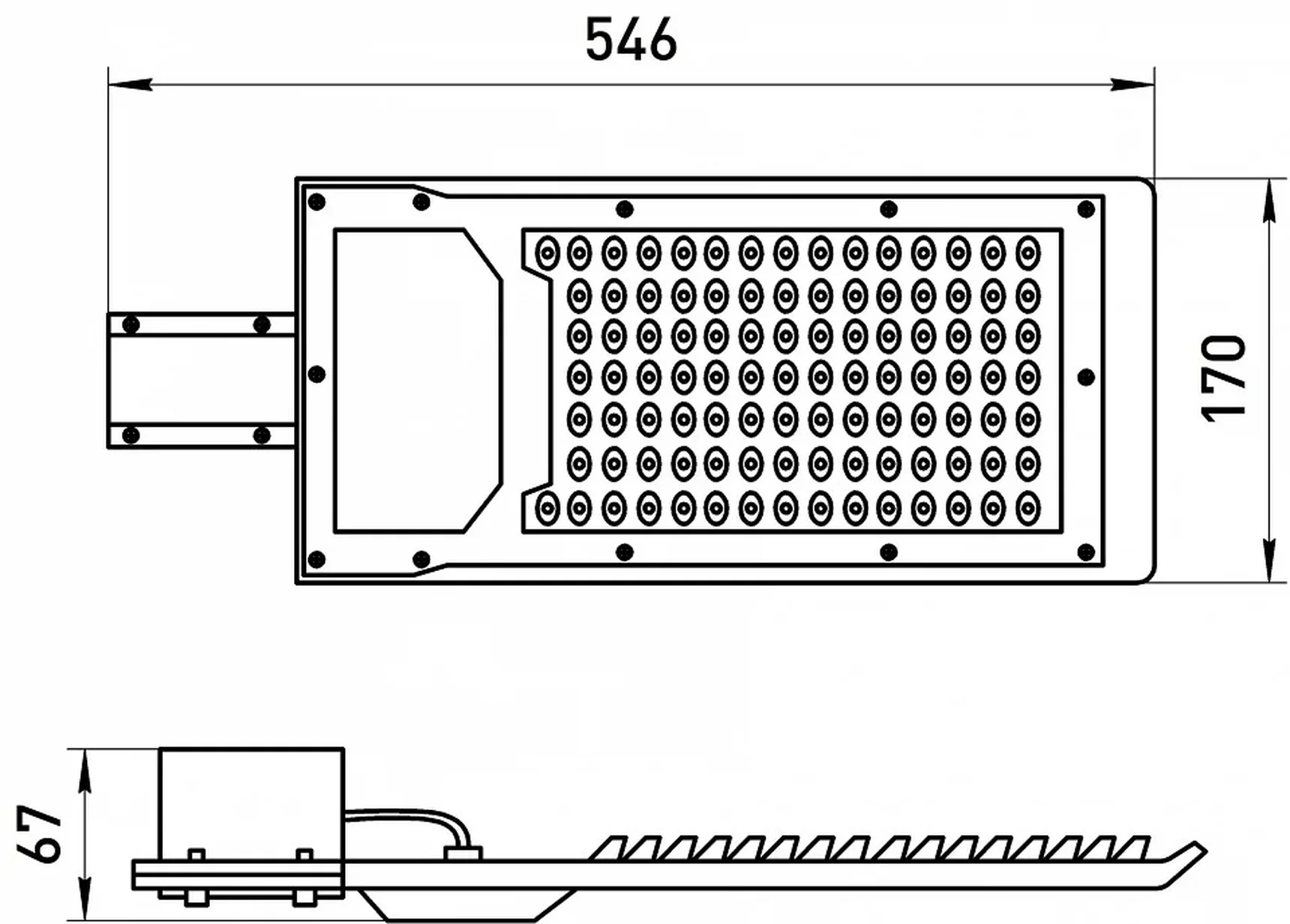 Уличный светильник ЭРА SPP-503-0-50K-150 150Вт 5000K 15000Лм IP65 КСС Ш-с DOB-SMD 60/48мм