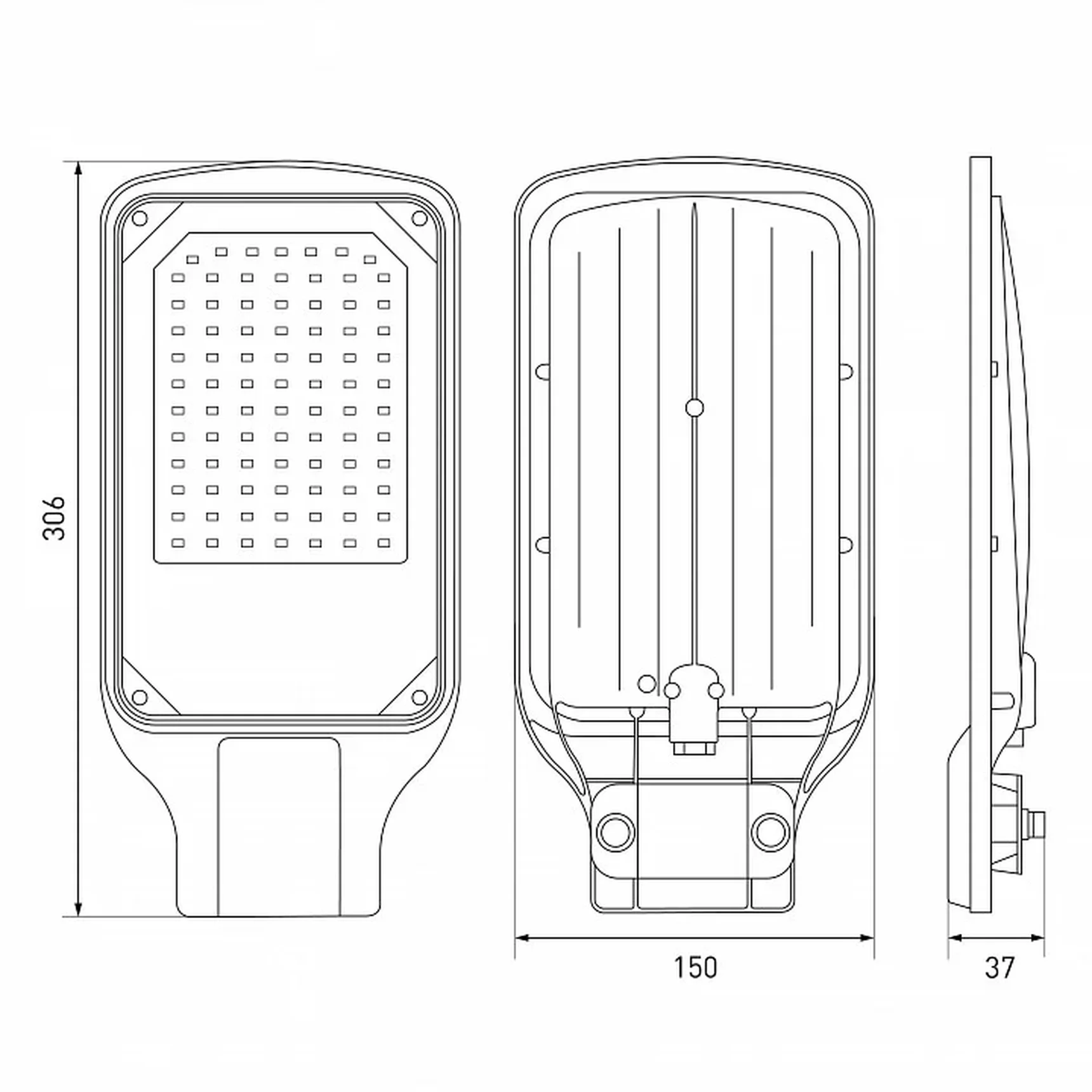 Уличный светильник ЭРА SPP-504-0-50K-050 50Вт 5000лм 5000К IP65 КСС Д DOB SMD 48мм