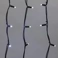 Гирлянда Айсикл (Бахрома) светодиодная 5х0,7 м, 152 LED, черный провод каучук, белое свечение NEON-NIGHT