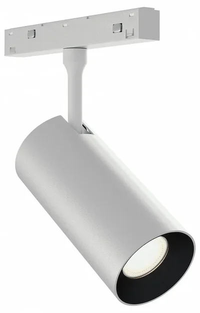 Трековый светильник белый LED 1*18W 4000K 2100Lm Ra>90 IP20 D55xH115 48V