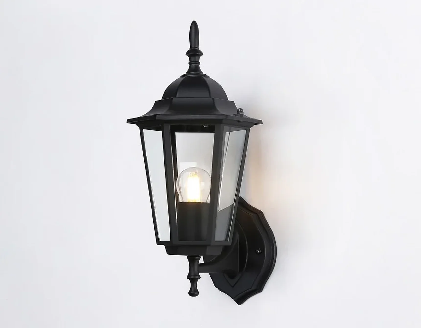 Светильник уличный настенный ST2010 BK/CL черный/прозрачный IP54 E27 max 40W 360*150*210