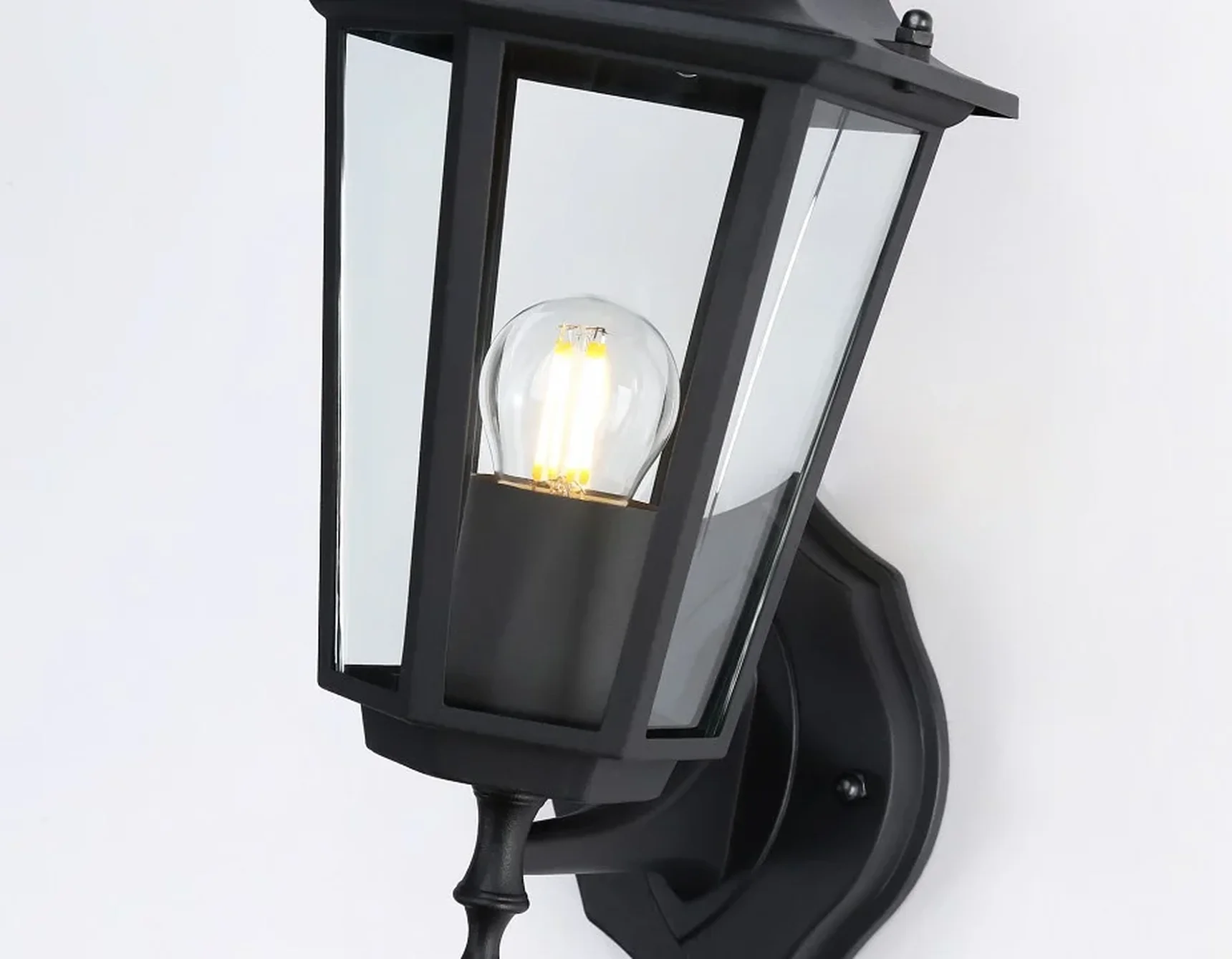 Светильник уличный настенный ST2010 BK/CL черный/прозрачный IP54 E27 max 40W 360*150*210