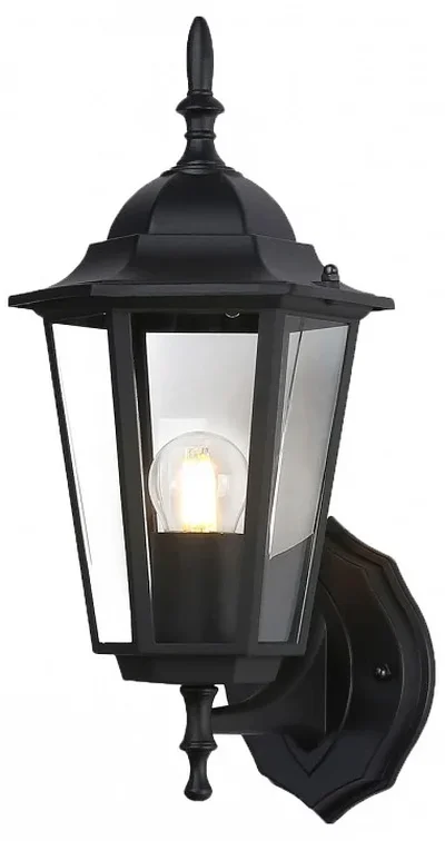 Светильник уличный настенный ST2010 BK/CL черный/прозрачный IP54 E27 max 40W 360*150*210