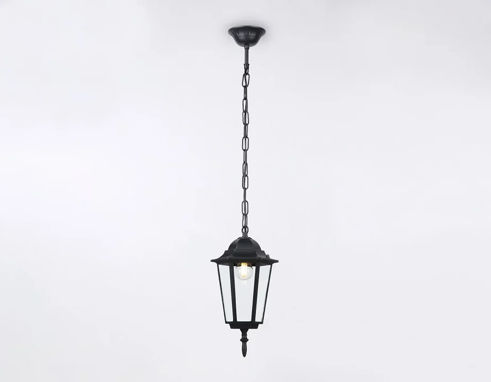 Светильник уличный подвесной ST2029 BK/CL черный/прозрачный IP54 E27 max 40W D150*780