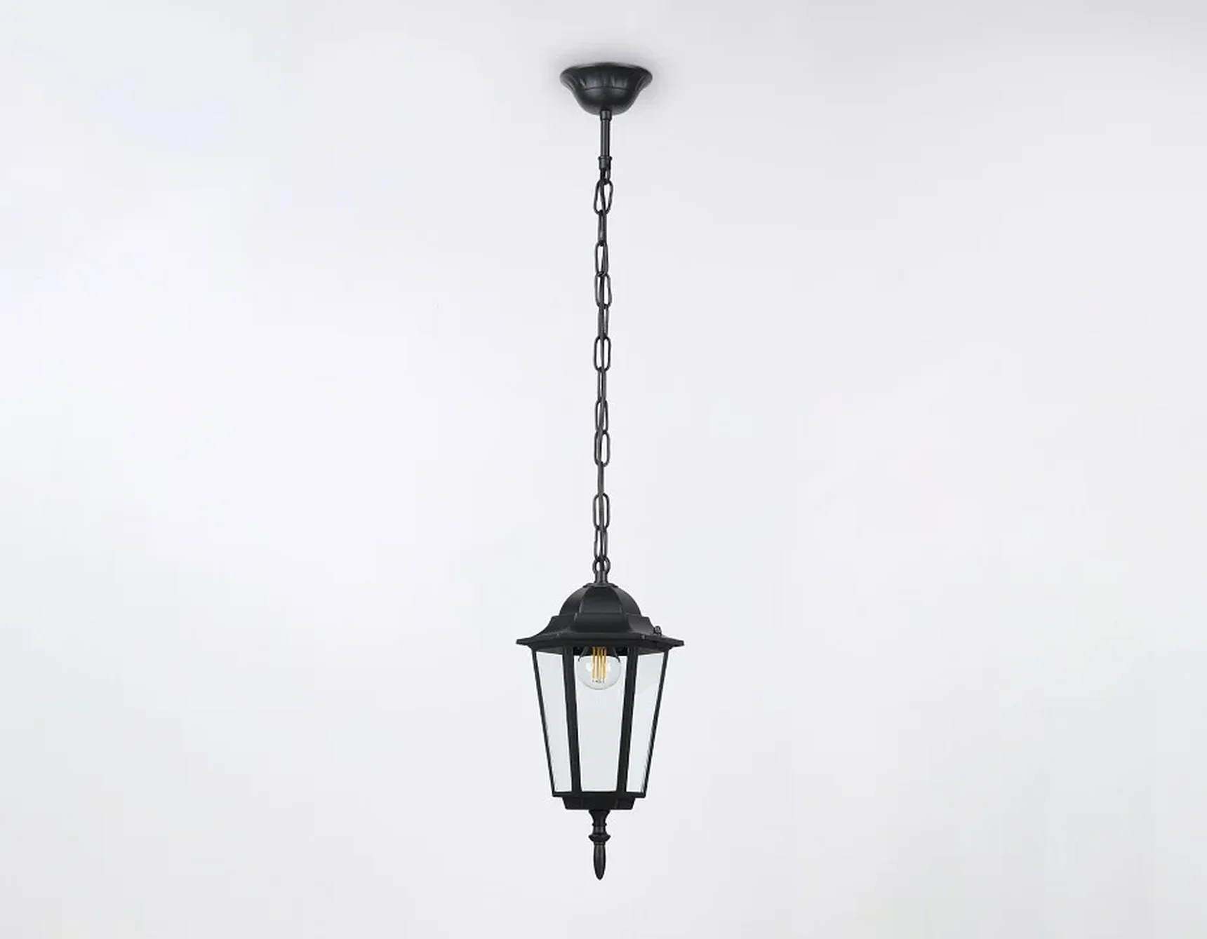 Светильник уличный подвесной ST2029 BK/CL черный/прозрачный IP54 E27 max 40W D150*780