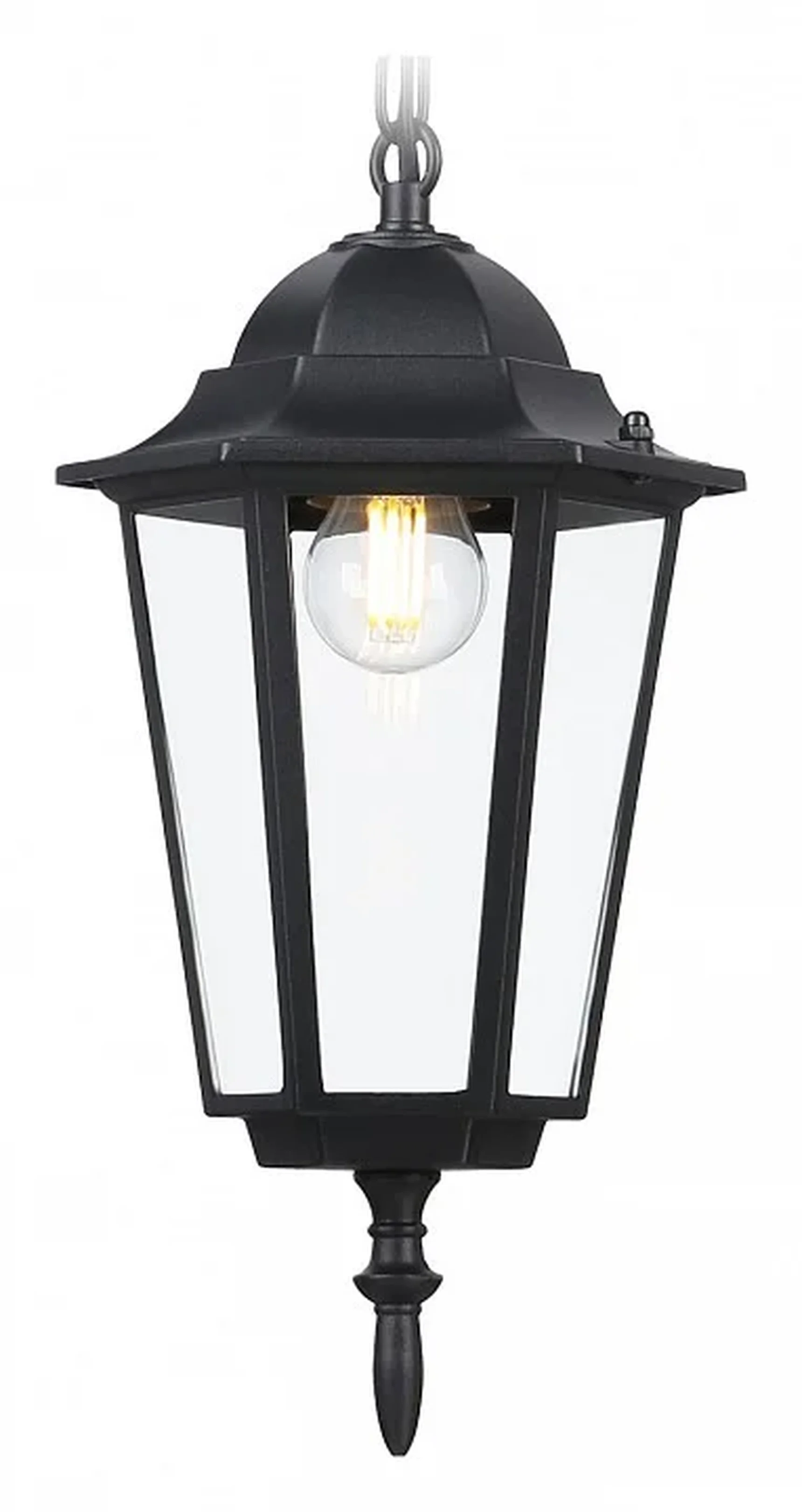Светильник уличный подвесной ST2029 BK/CL черный/прозрачный IP54 E27 max 40W D150*780