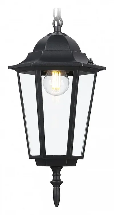 Светильник уличный подвесной ST2029 BK/CL черный/прозрачный IP54 E27 max 40W D150*780