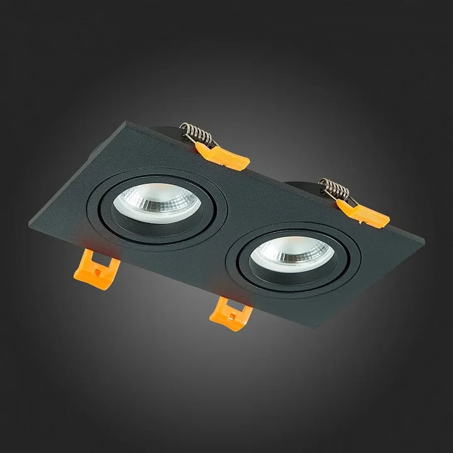 Светильник встраиваемый Черный GU10 2*50W IP20 L170xW92xH27 220V Без ламп