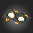 Светильник встраиваемый Черный GU10 2*50W IP20 L170xW92xH27 220V Без ламп