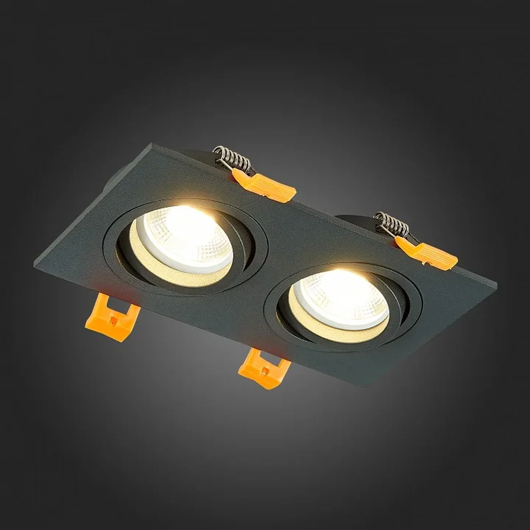 Светильник встраиваемый Черный GU10 2*50W IP20 L170xW92xH27 220V Без ламп