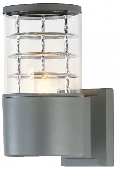Светильник уличный настенный архитектурный ST2521 GR/CL серый/прозрачный IP54 E27 max 11W 200*110*155