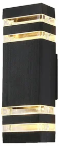 Светильник уличный настенный архитектурный ST2574/2 BK/CL черный/прозрачный IP54 GU10/2 max 35W 310*110*65