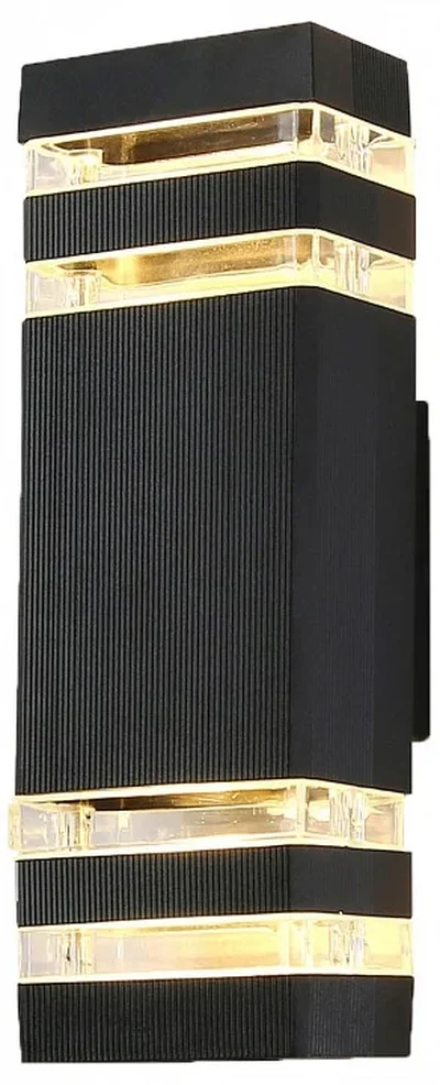 Светильник уличный настенный архитектурный ST2574/2 BK/CL черный/прозрачный IP54 GU10/2 max 35W 310*110*65