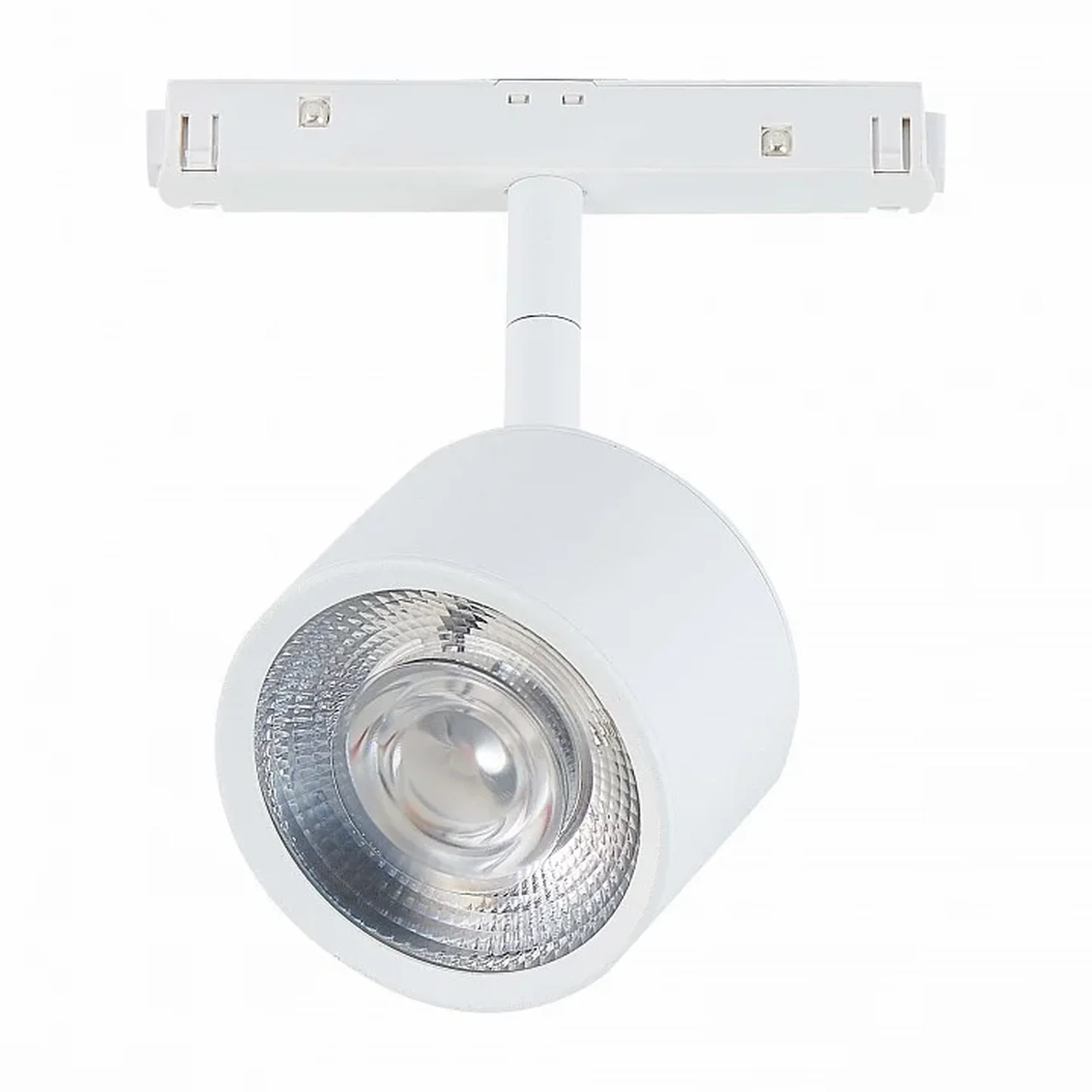 Магнитный трековый светильник белый LED 1*6W 3000K 560Lm Ra>80 36° IP20 L120xW81xH138 48V