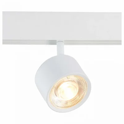 Магнитный трековый светильник белый LED 1*6W 3000K 560Lm Ra>80 36° IP20 L120xW81xH138 48V
